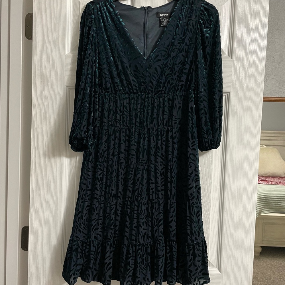 DKNY Black Velvet Dress